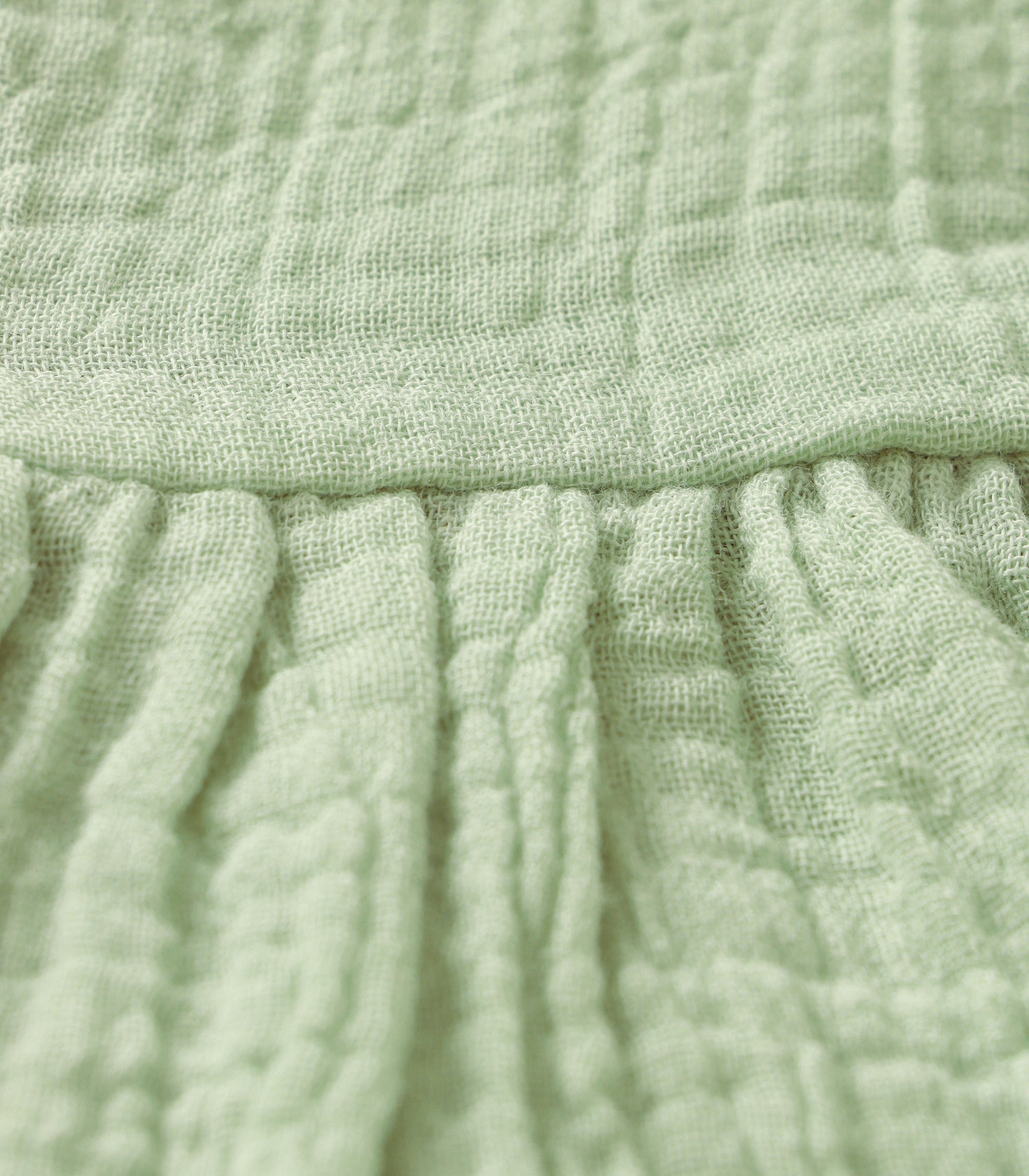 Mint Whisp Crinkled Muslin Sleeveless Baby Frock