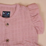 Soft Muslin Baby Frock with Wooden Buttons – Breathable & Stylish Boon Babies