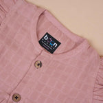 Soft Muslin Baby Frock with Wooden Buttons – Breathable & Stylish Boon Babies