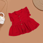 Radiant Red Ruffle Dress for Little Girls Boon Babies
