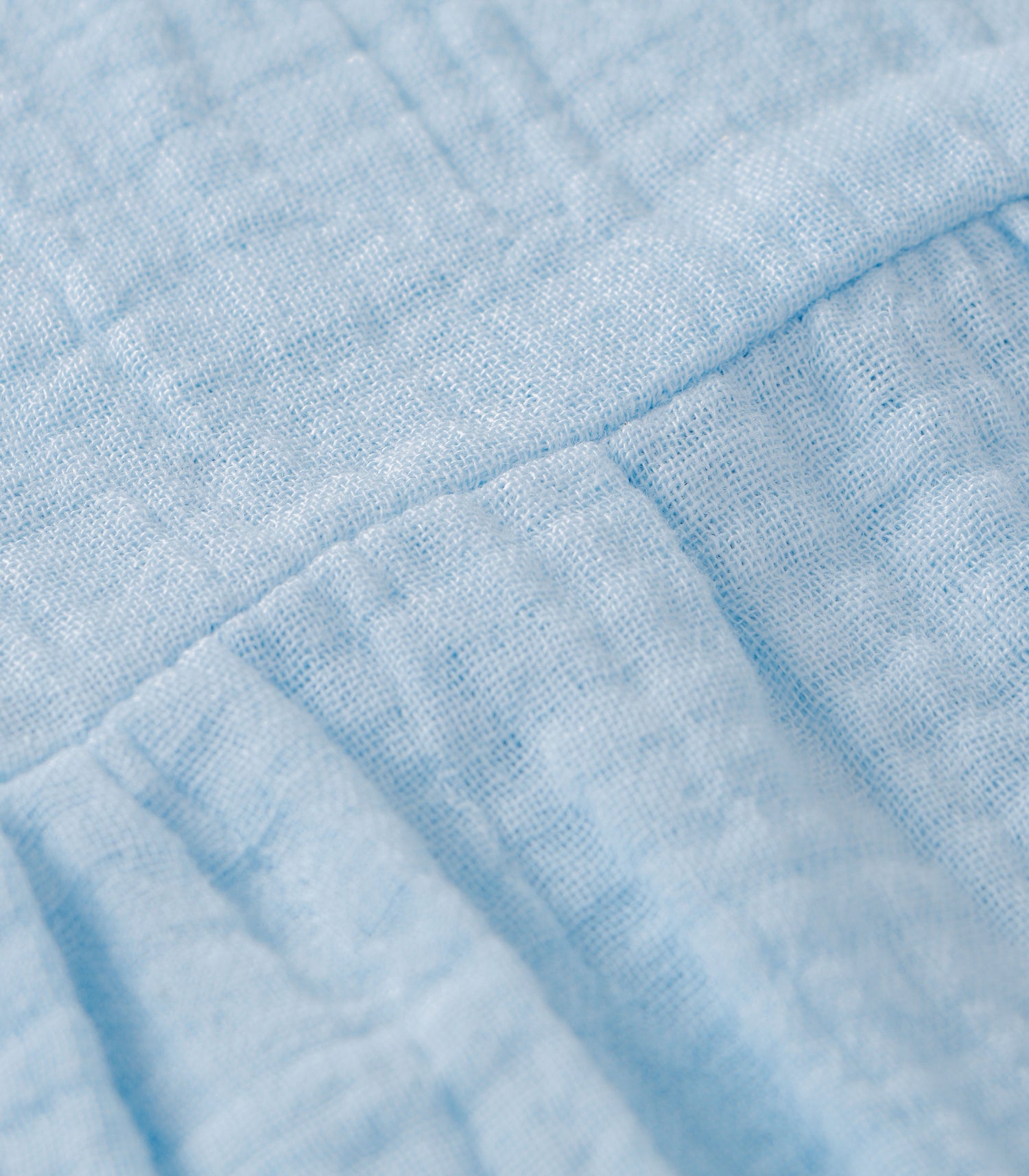 Sky Mist Crinkled Muslin Sleeveless Frock – Breezy & Gentle Baby Wear