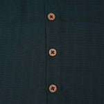 Elegant Dark Green Muslin Baby Jabla with Wooden Buttons Boon Babies