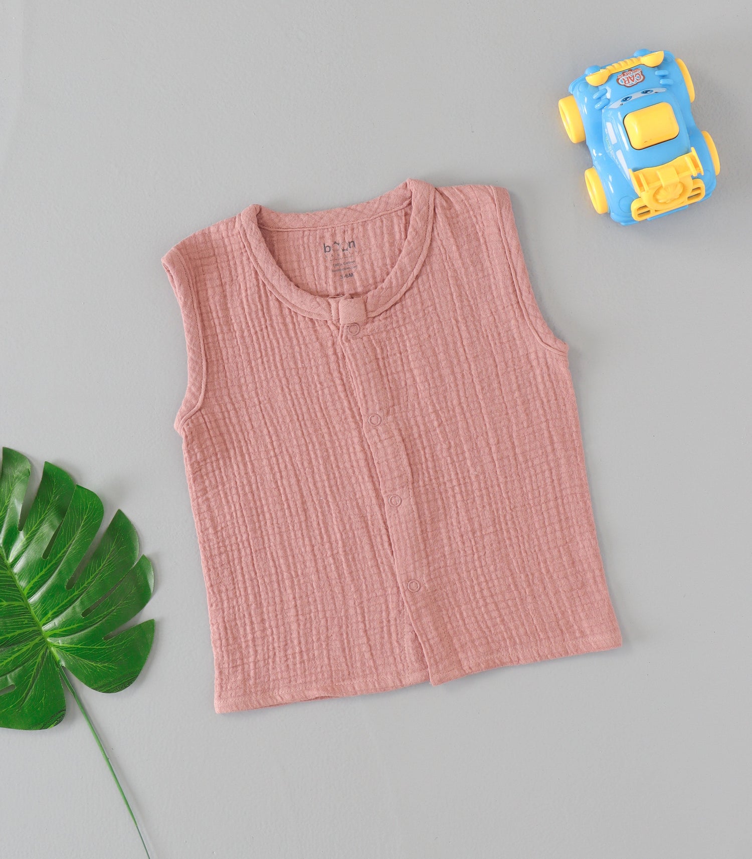 Dusty Rose Crinkled Muslin Jabla – Soft & Stylish Everyday Comfort