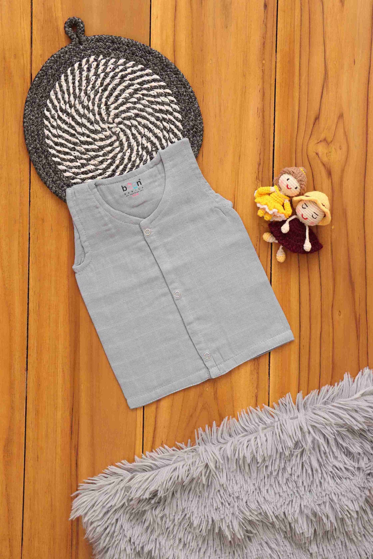 Sophisticated Grey Solid Baby Jabla – Modern Comfort Boon Babies