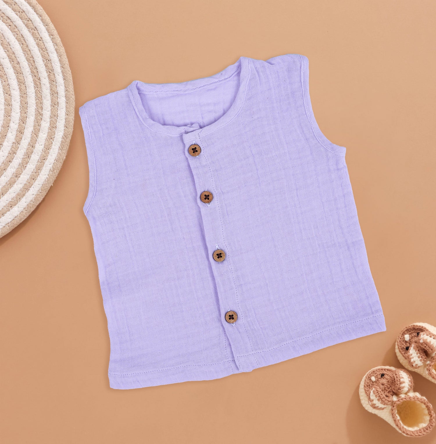 Soft Muslin Lavender Jabla for Boys Boon Babies