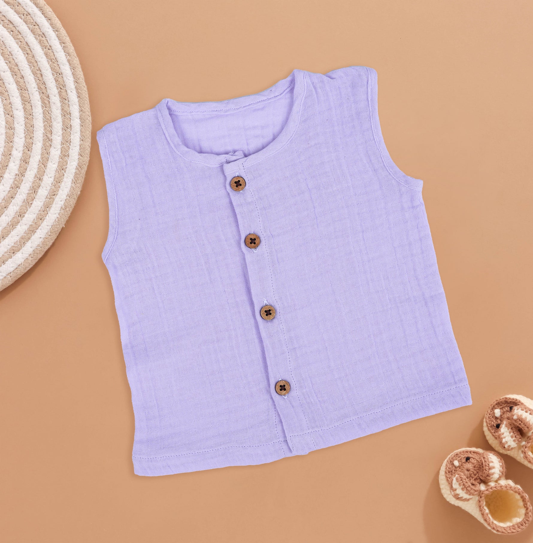 Soft Muslin Lavender Jabla for Boys Boon Babies