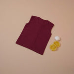 Deep Maroon Muslin Baby Jabla - Soft & Traditional Boon Babies