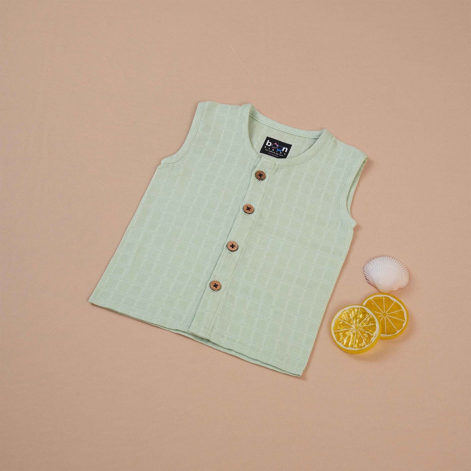 Gentle Muslin Baby Jabla - Mint Green | Textured Weave Boon Babies