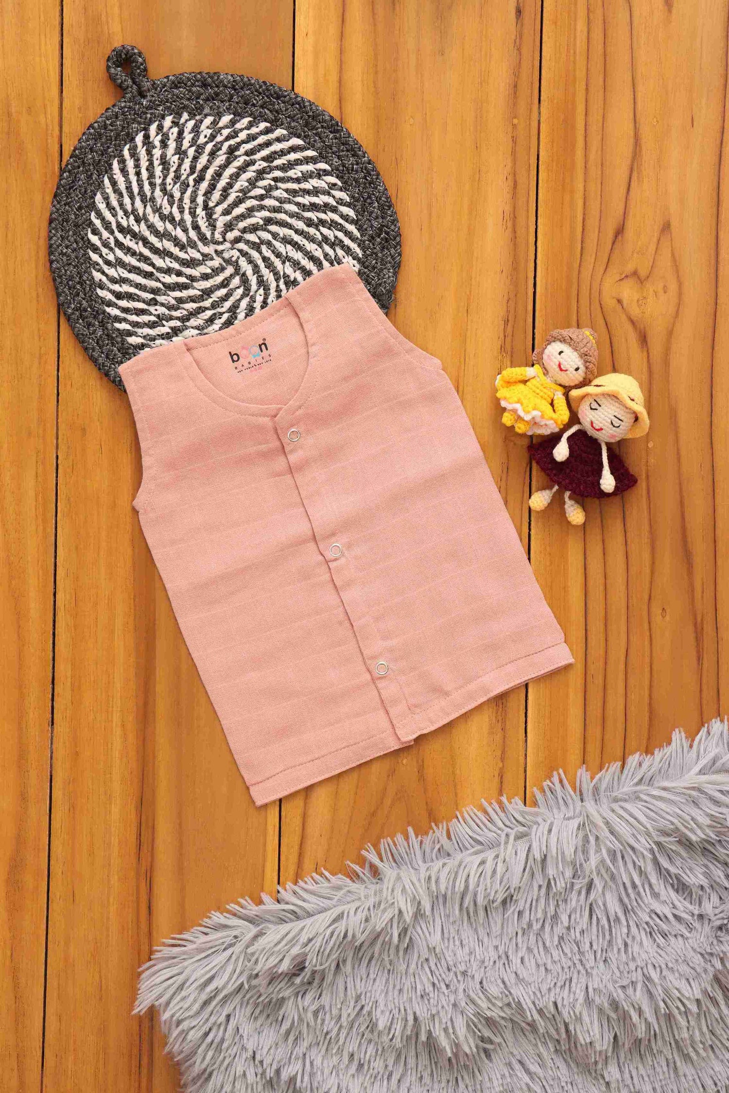 Peach Solid Baby Jabla – Soft and Sweet Boon Babies