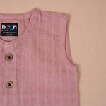 Soft Muslin Baby Jabla - Peach | Tiny Heart Print Boon Babies