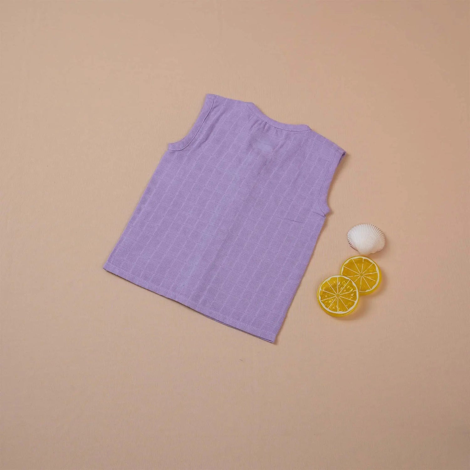Organic Muslin Baby Jabla - Purple | Checkered Pattern Boon Babies