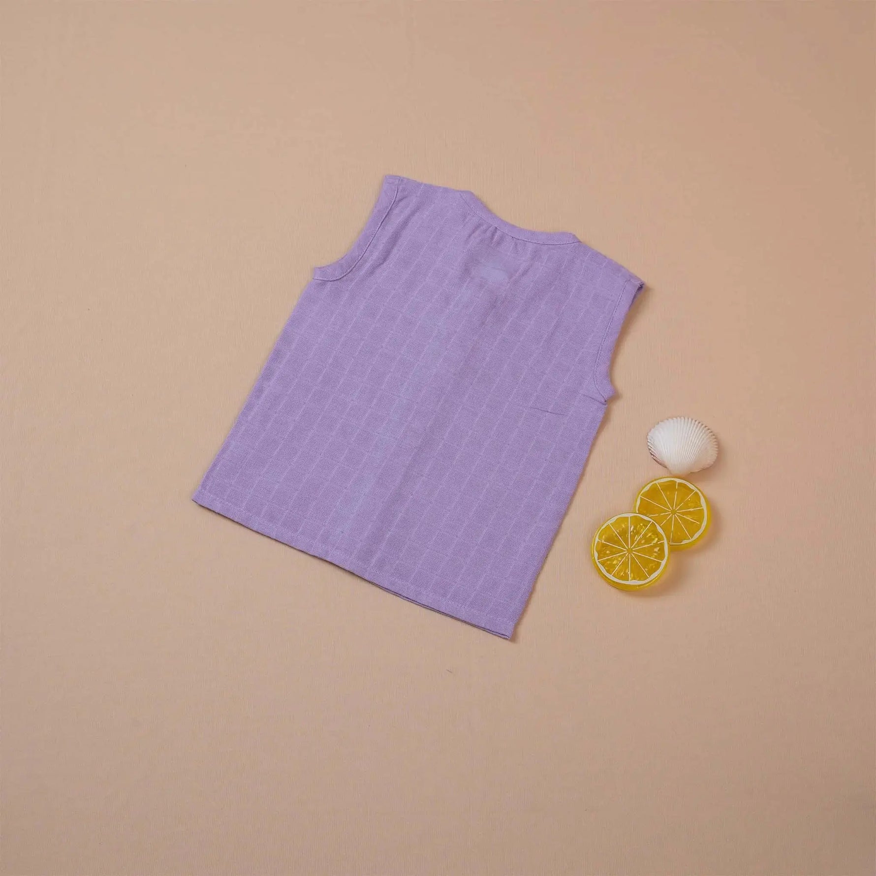 Organic Muslin Baby Jabla - Purple | Checkered Pattern Boon Babies