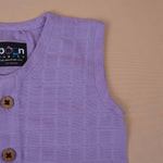 Organic Muslin Baby Jabla - Purple | Checkered Pattern Boon Babies