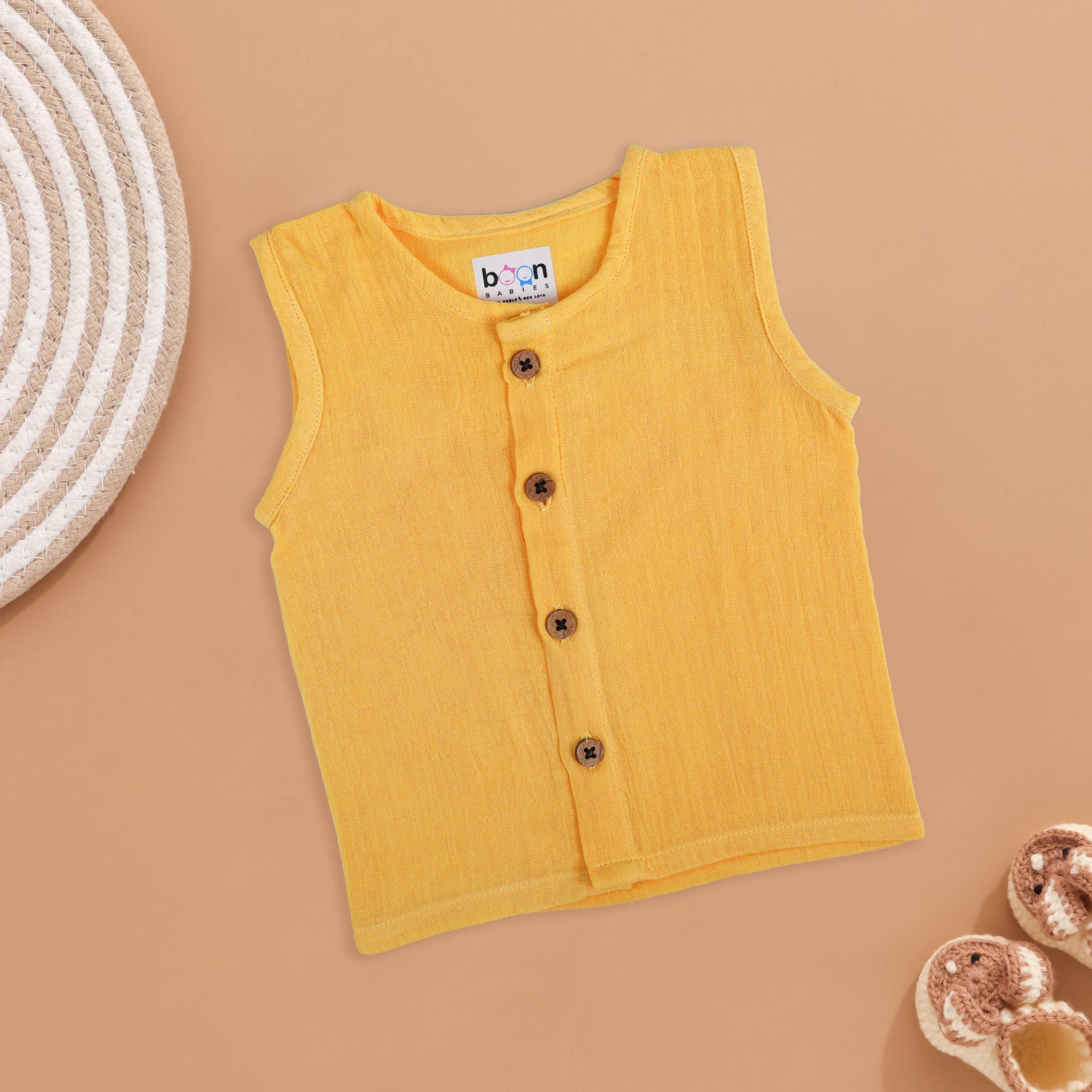 Baby Muslin Dress - Sunshine Yellow