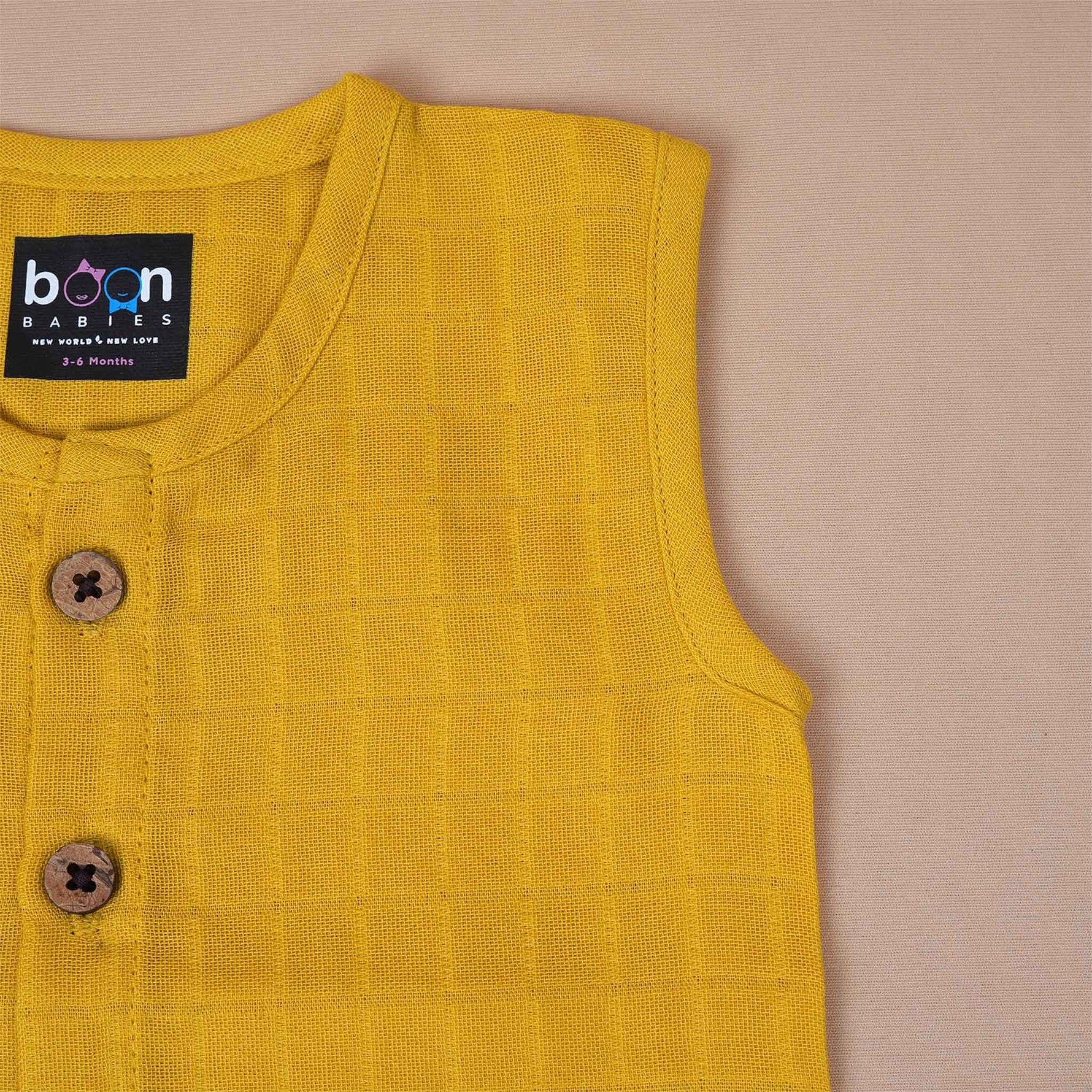 Sunshine Yellow Muslin Baby Jabla for Newborns Boon Babies