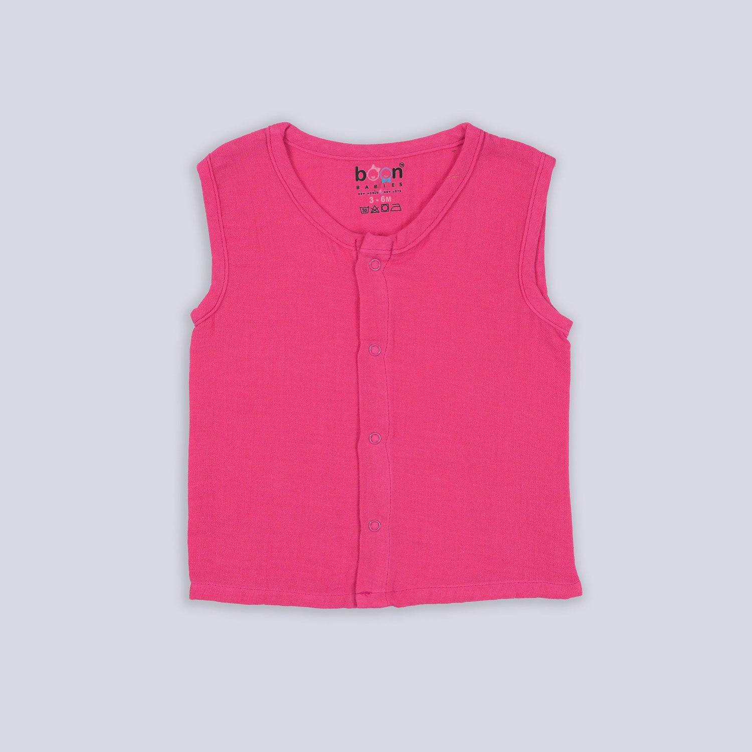 Bright Pink Muslin Jabla & Shorts Set – Soft & Stylish Comfort for Babies