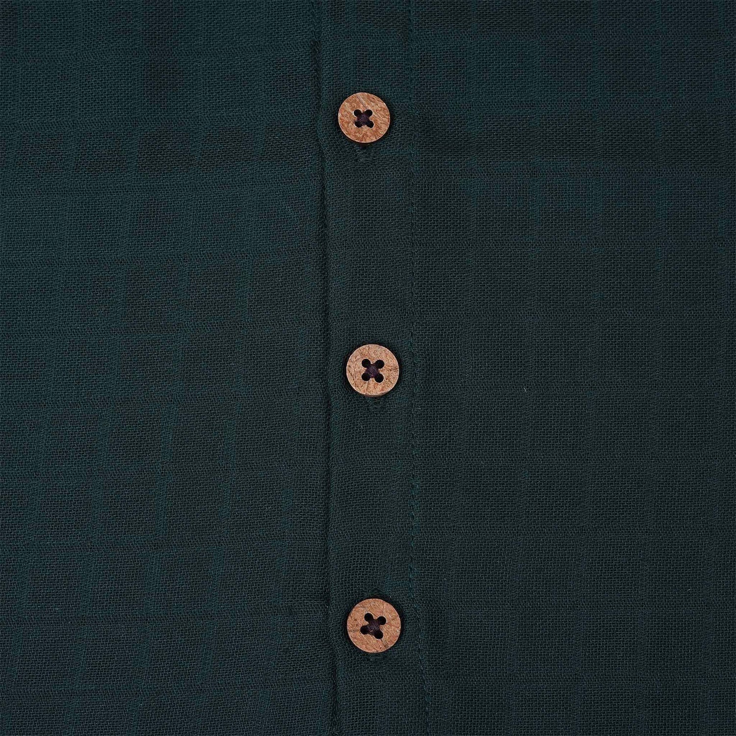 Dark Green Muslin Baby Jabla & Shorts – Premium Comfort for Babies