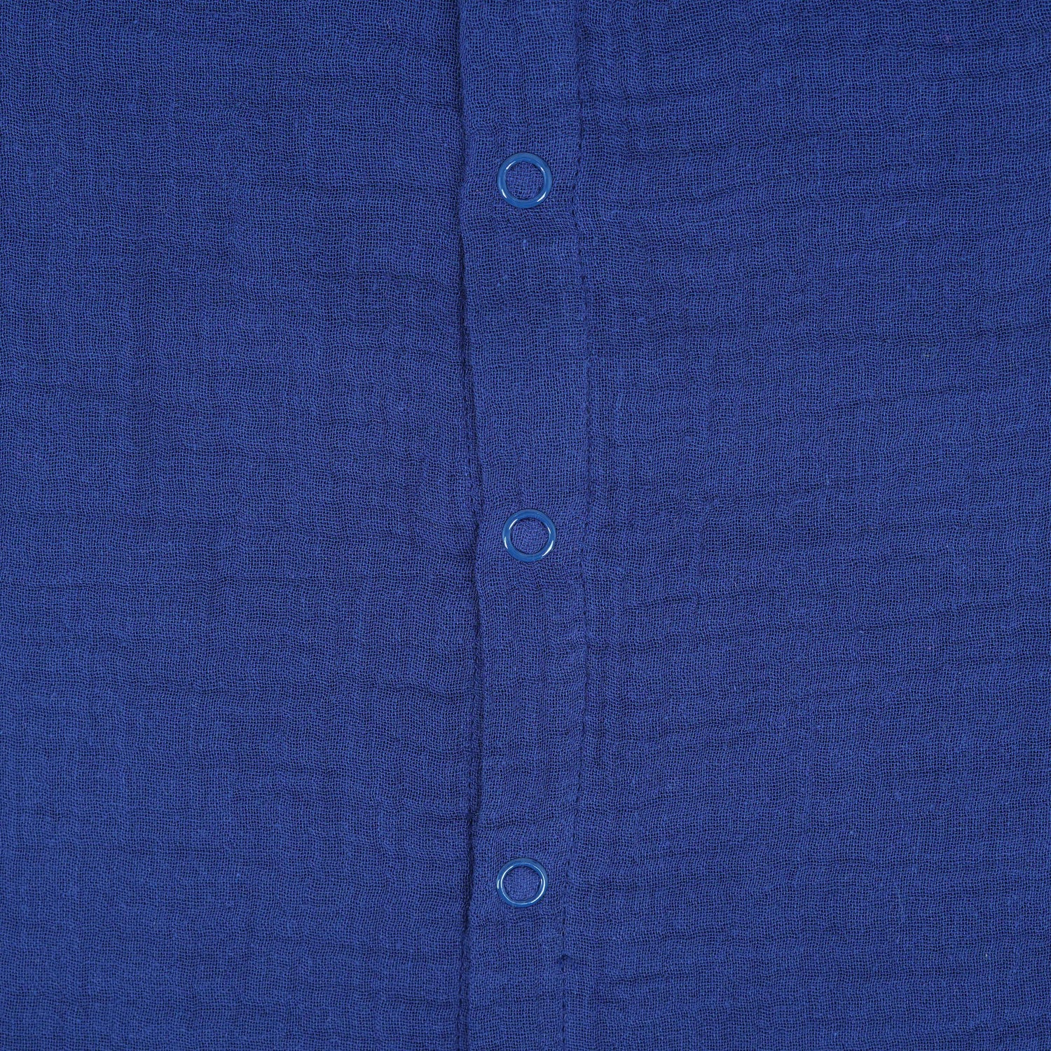 Deep Blue Crinkled Muslin Jabla and Shorts Set – Soft & Breathable for Babies