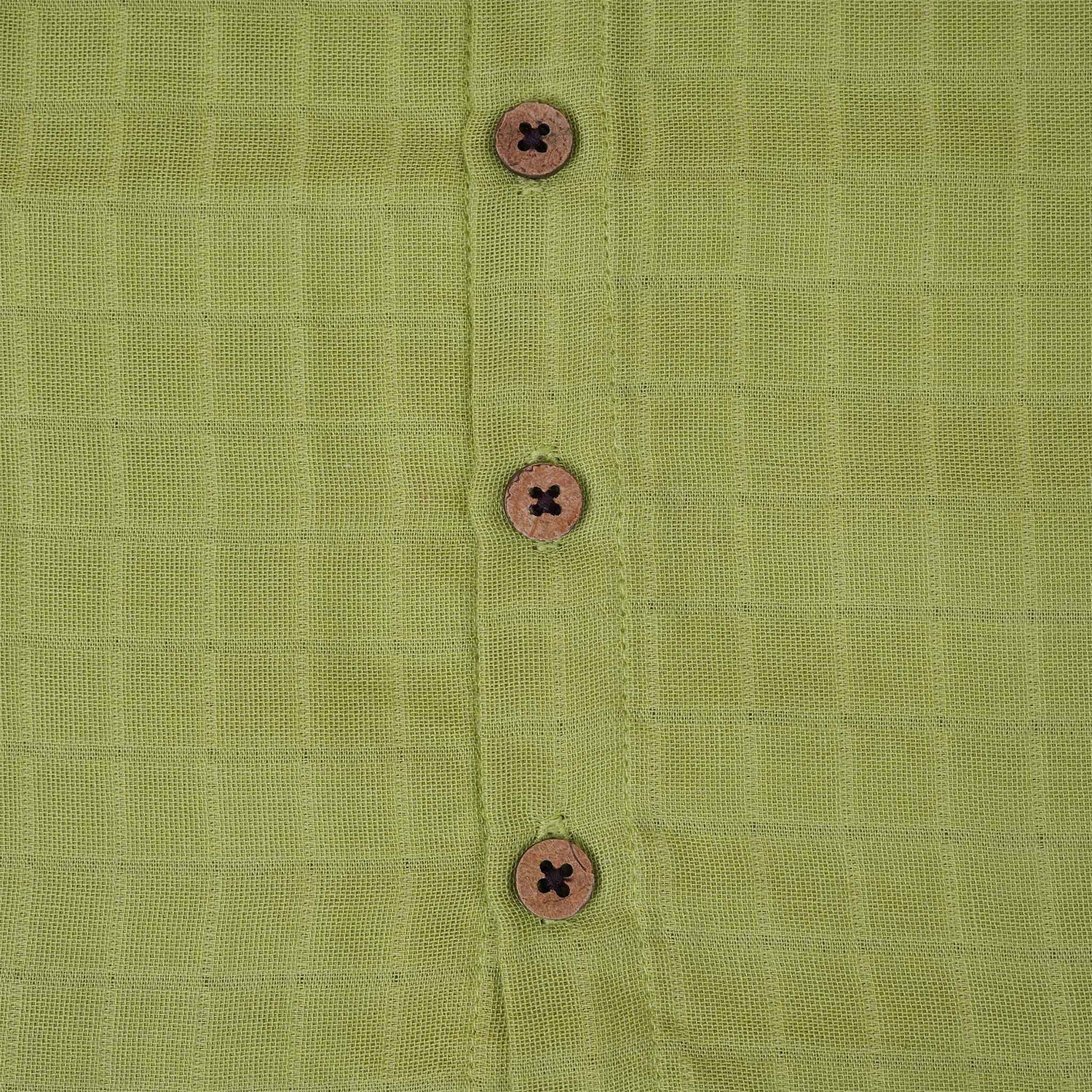 Deep Forest Green Muslin Baby Jabla & Shorts – Classic & Cozy