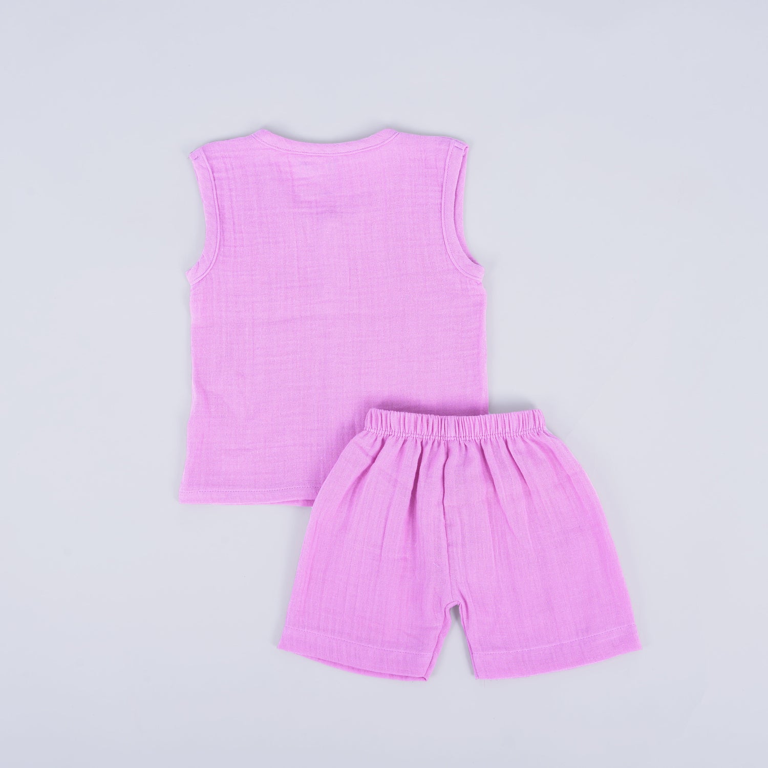 Lilac Crinkled Muslin Jabla and Shorts Set – Soft & Dreamy Babywear