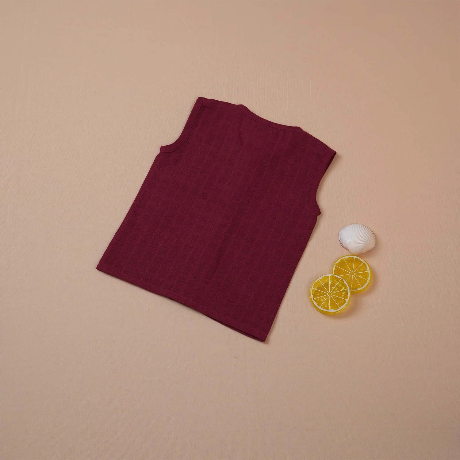 Deep Maroon Muslin Baby Jabla & Shorts – Stylish & Cozy Boon Babies