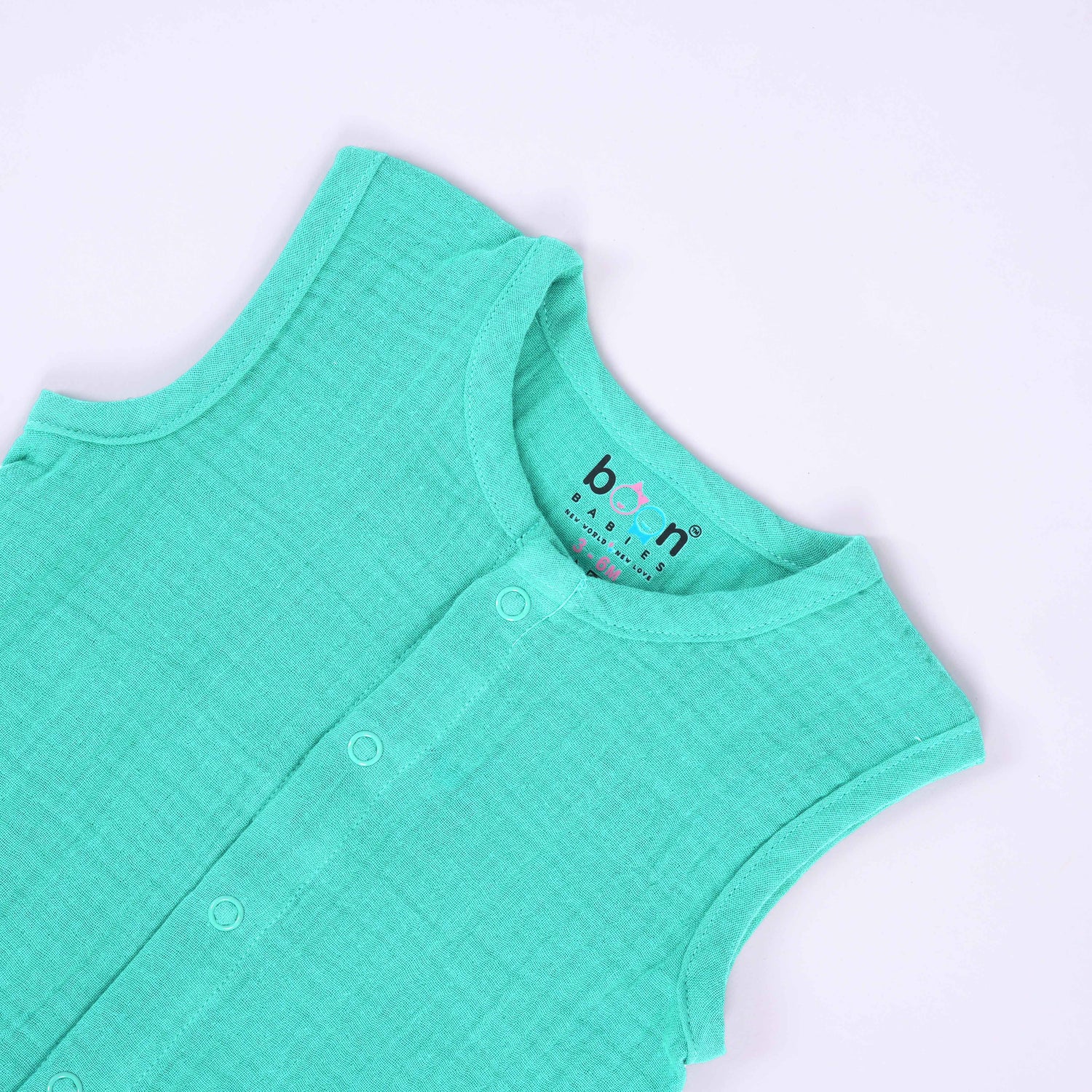 Mint Blue Crinkled Muslin Jabla and Shorts Set – Light & Airy Comfort