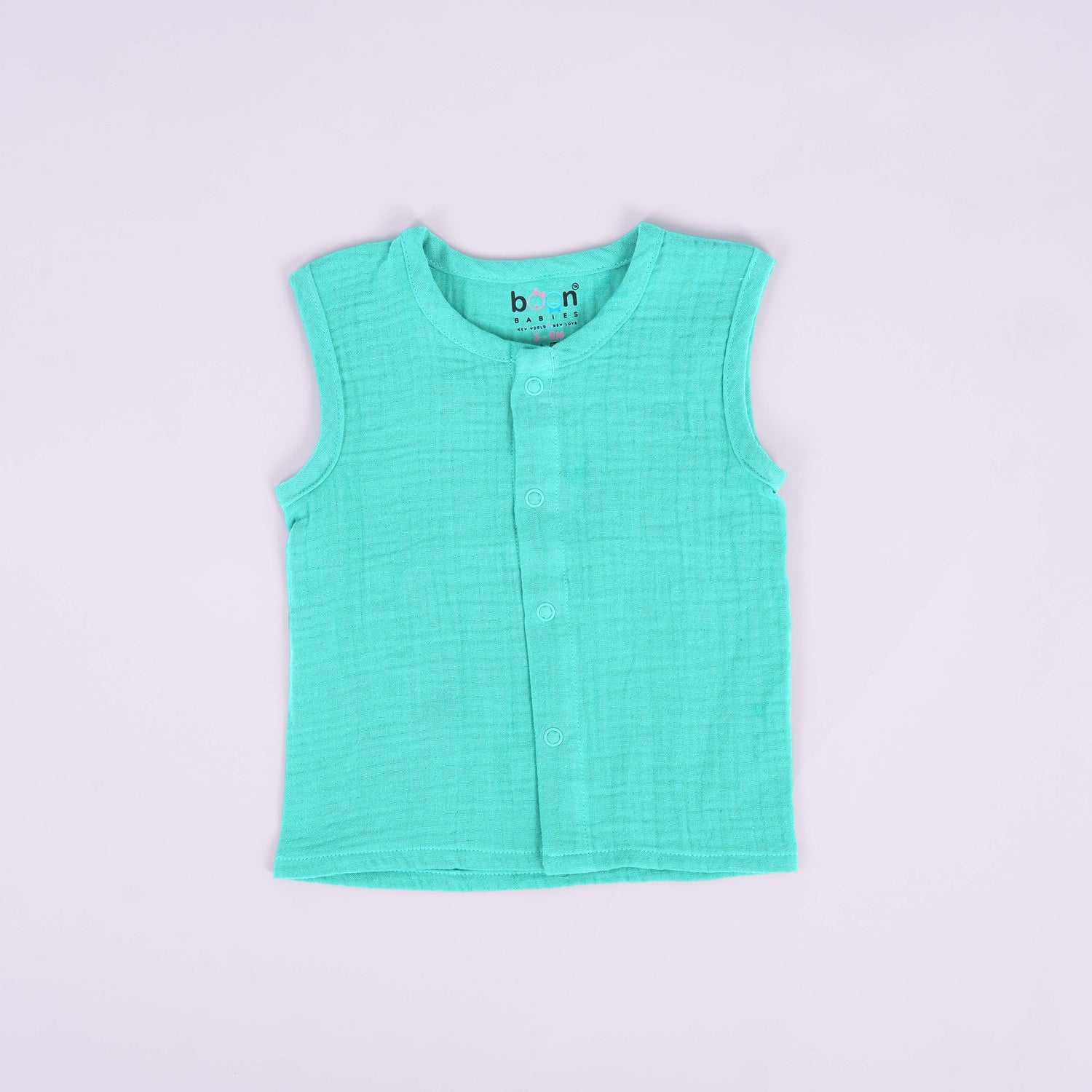 Mint Blue Crinkled Muslin Jabla and Shorts Set – Light & Airy Comfort