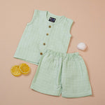 Fresh Mint Green Muslin Baby Jabla & Shorts – Cool & Soft Boon Babies