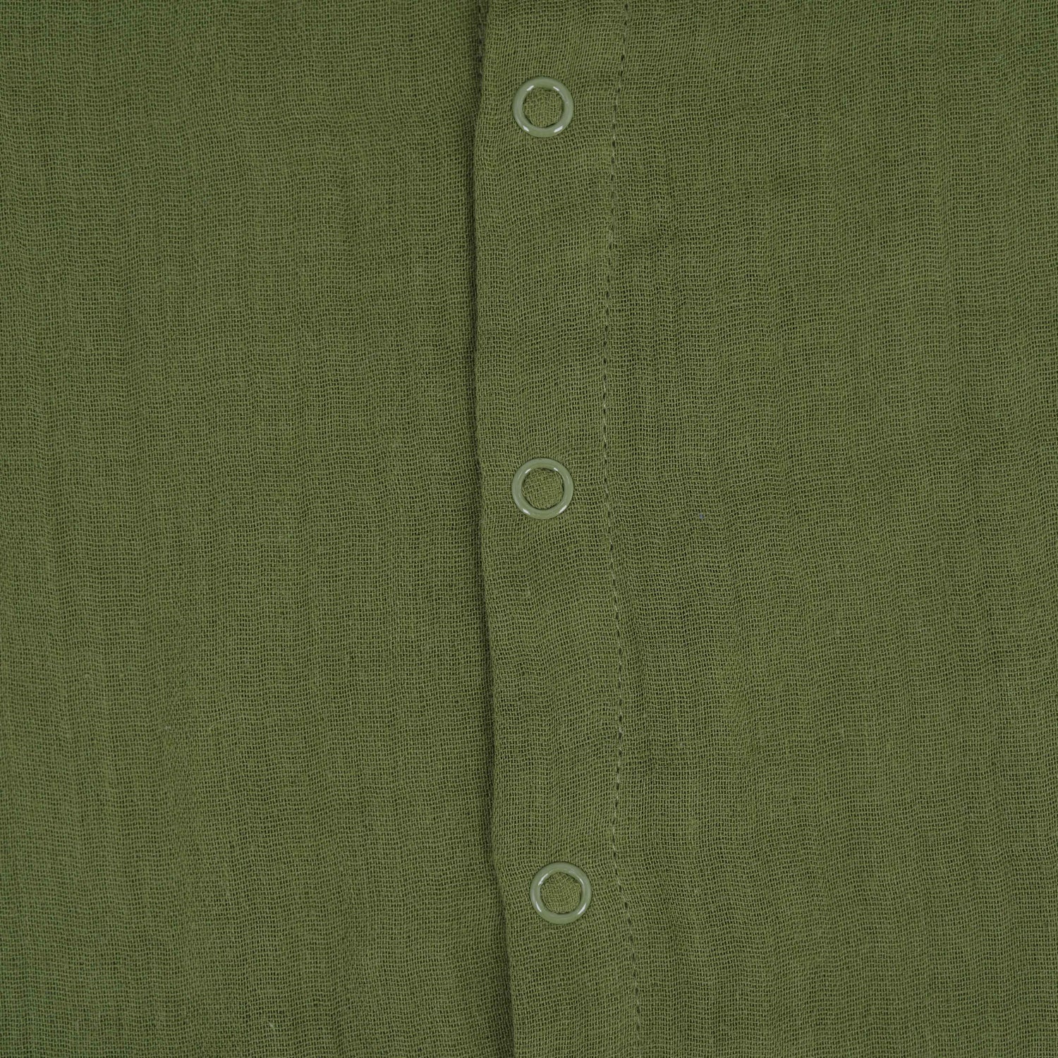 Olive Green Crinkled Muslin Jabla and Shorts Set – Soft & Comfy Everyday Essential