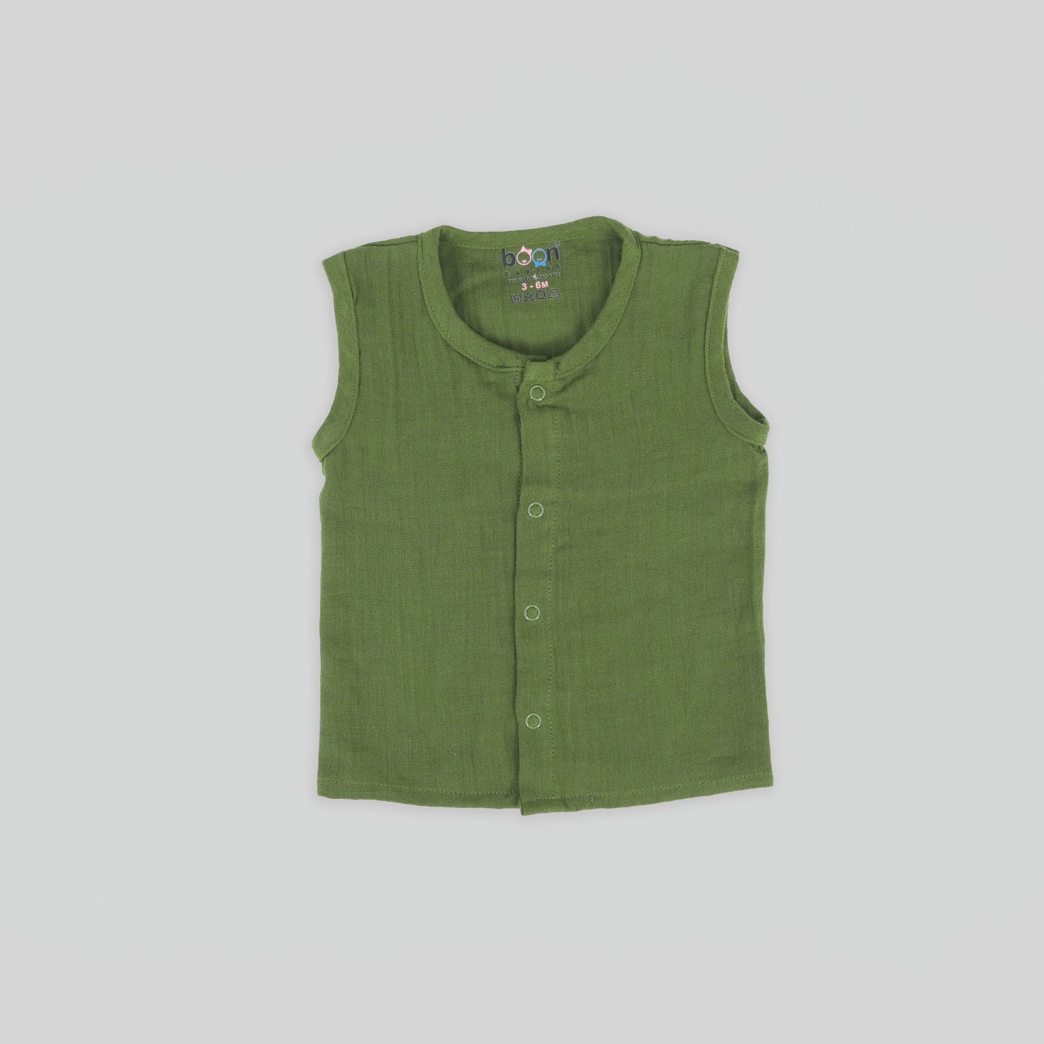 Olive Green Crinkled Muslin Jabla and Shorts Set – Soft & Comfy Everyday Essential