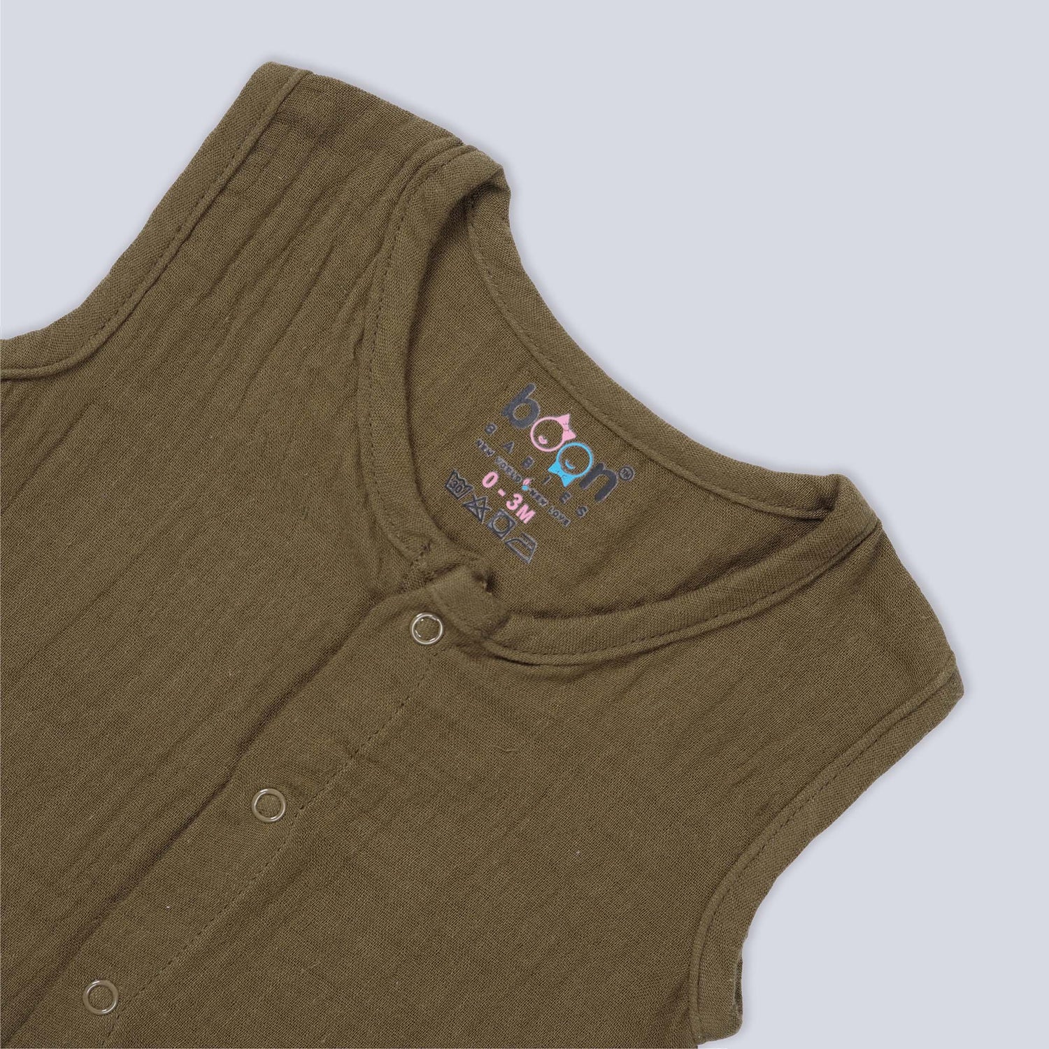 Olive Green Muslin Jabla & Shorts Set – Soft Essentials for Baby Comfort