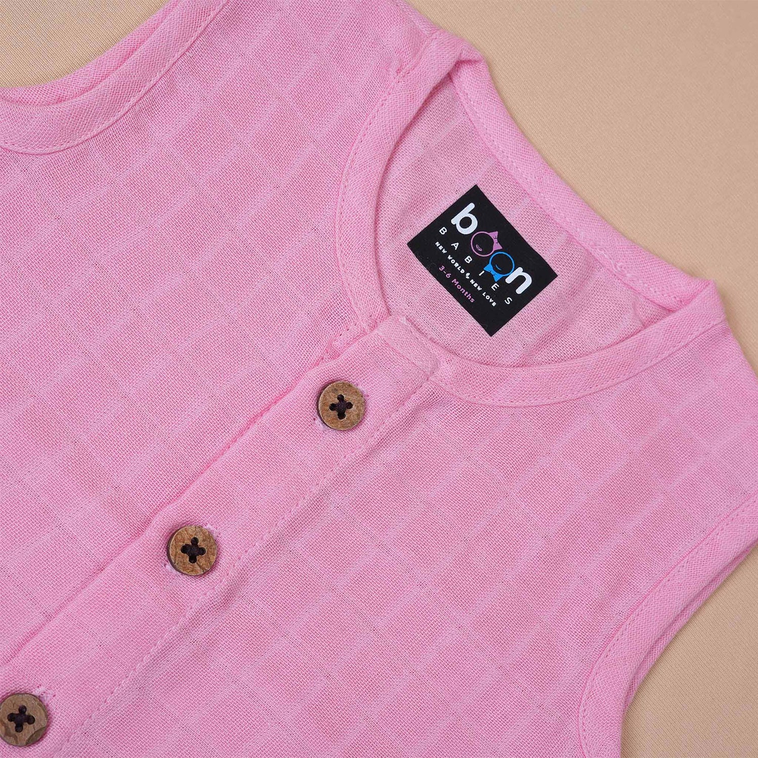 Soft Baby Pink Muslin Baby Jabla & Shorts – Lightweight & Cute