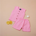 Soft Baby Pink Muslin Baby Jabla & Shorts – Lightweight & Cute Boon Babies