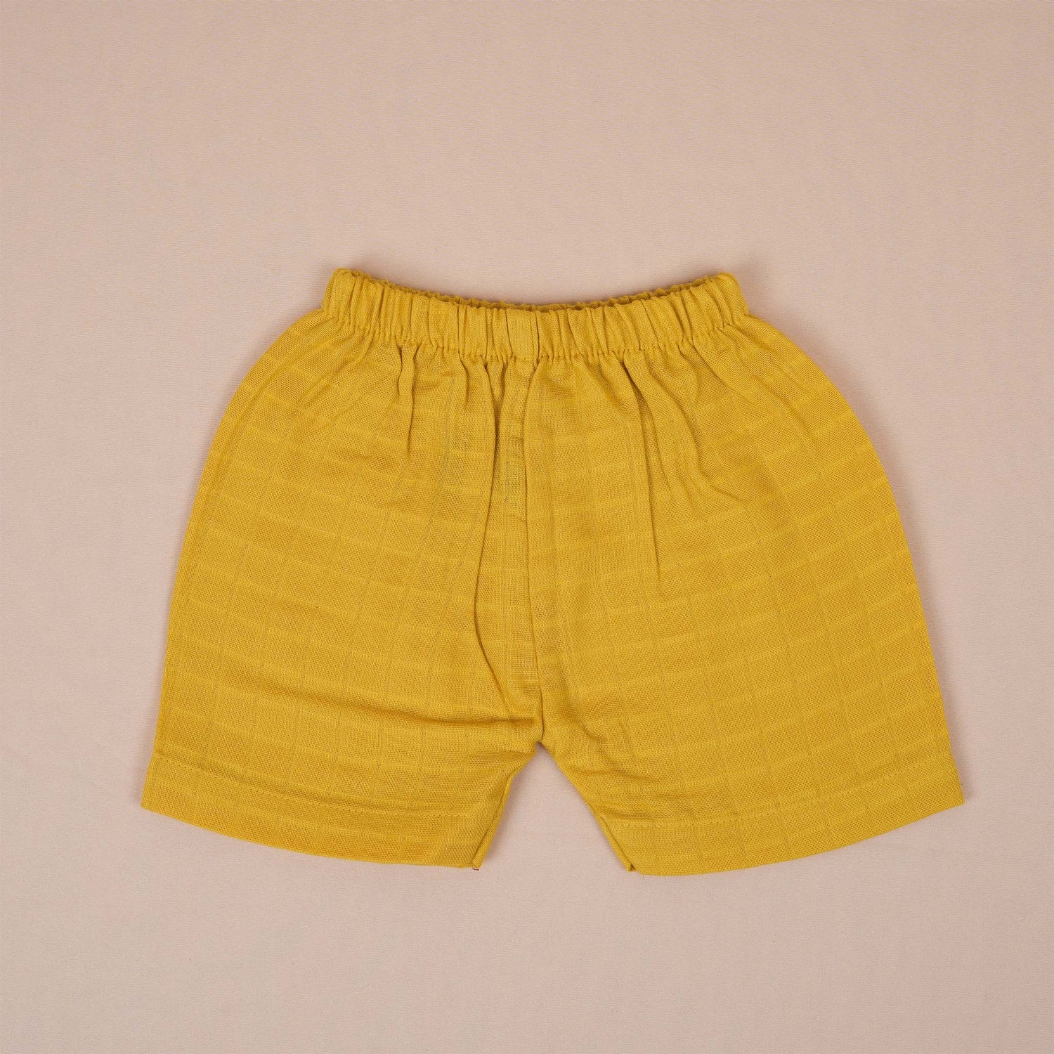 Sunshine Yellow Muslin Baby Jabla & Shorts – Vibrant & Breathable