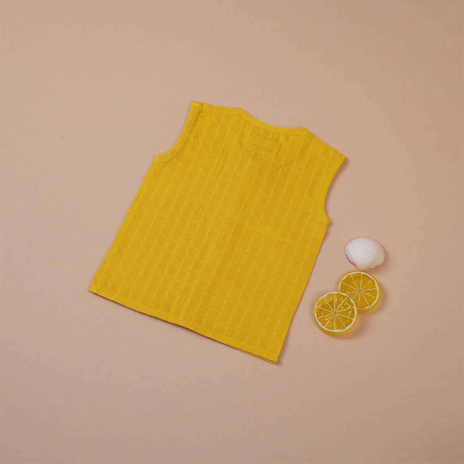 Sunshine Yellow Muslin Baby Jabla & Shorts – Vibrant & Breathable Boon Babies