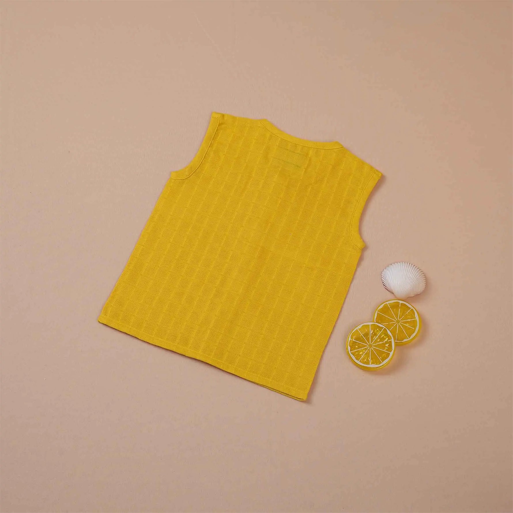 Sunshine Yellow Muslin Baby Jabla & Shorts – Vibrant & Breathable Boon Babies