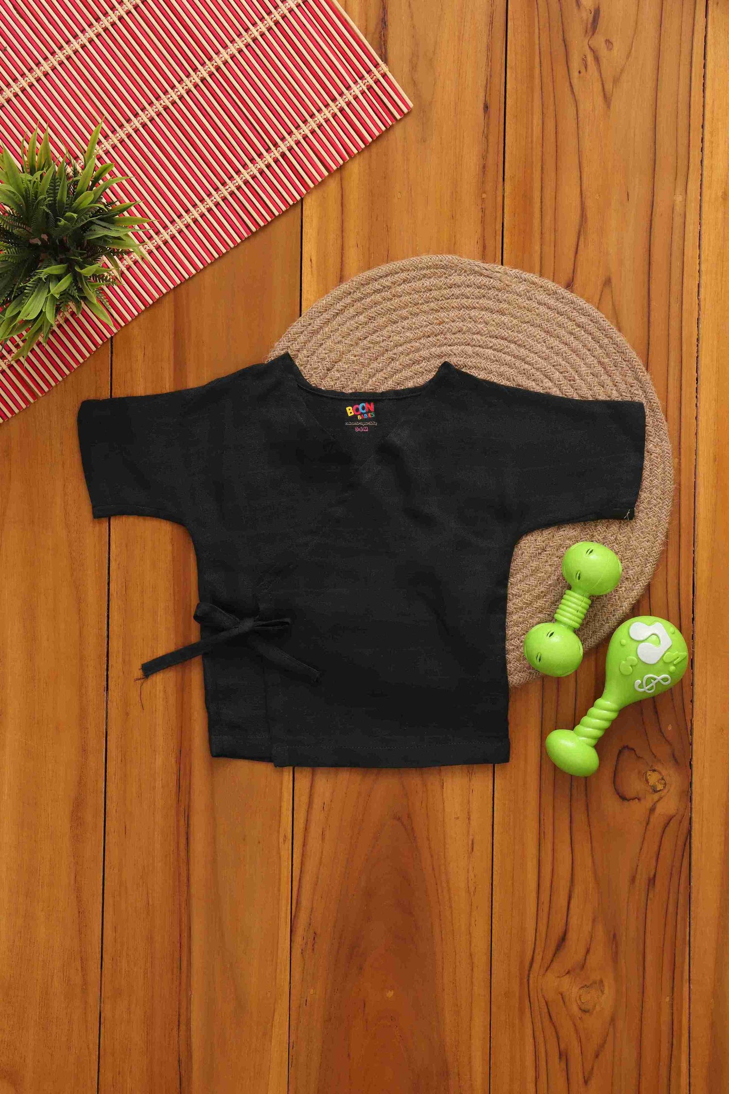 Refreshing Green Baby Kimono Top – Natural Elegance Boon Babies