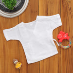 Elegant White Baby Kimono Top with Tie Knot Boon Babies