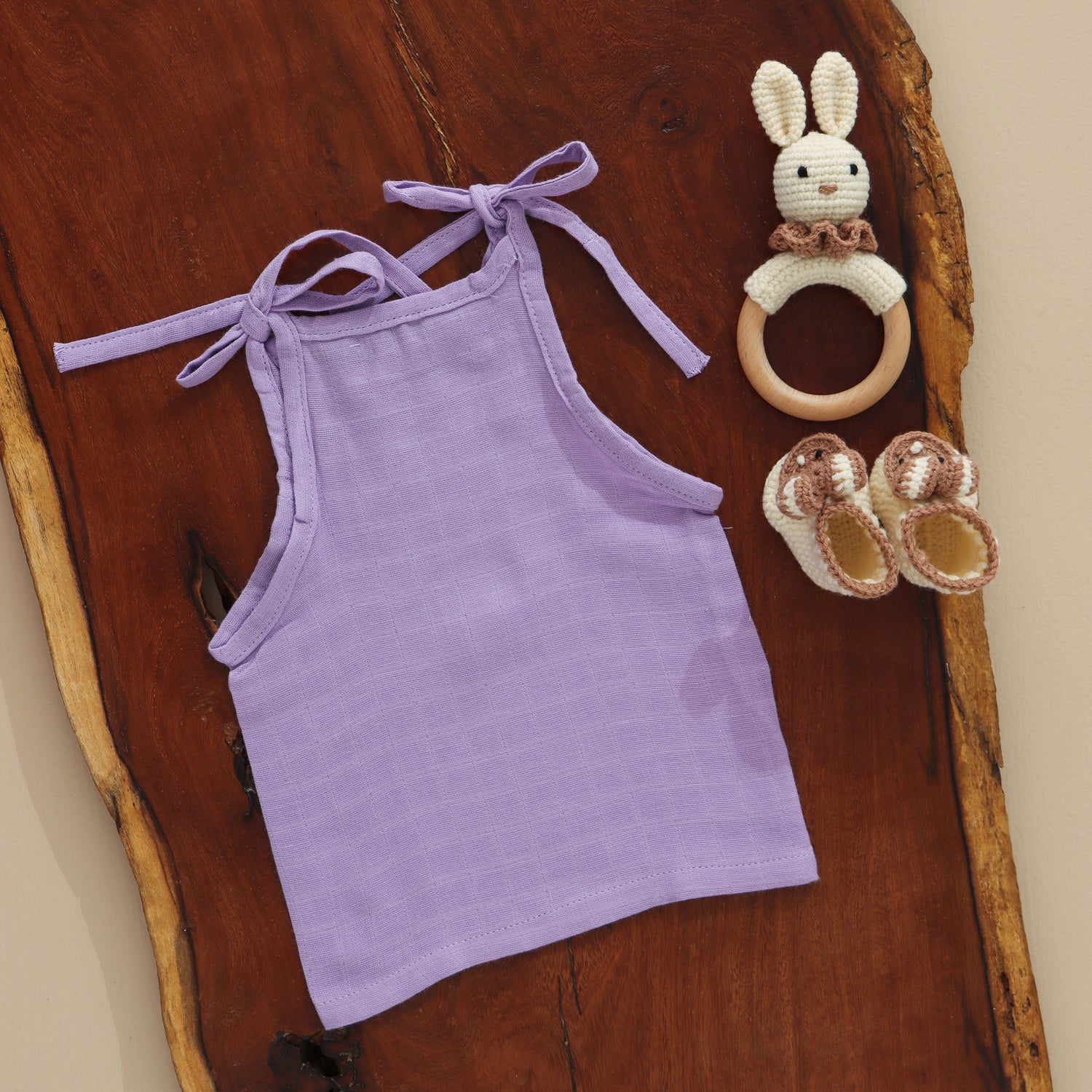 Soft Lilac: Muslin Knot Baby Jabla Boon Babies