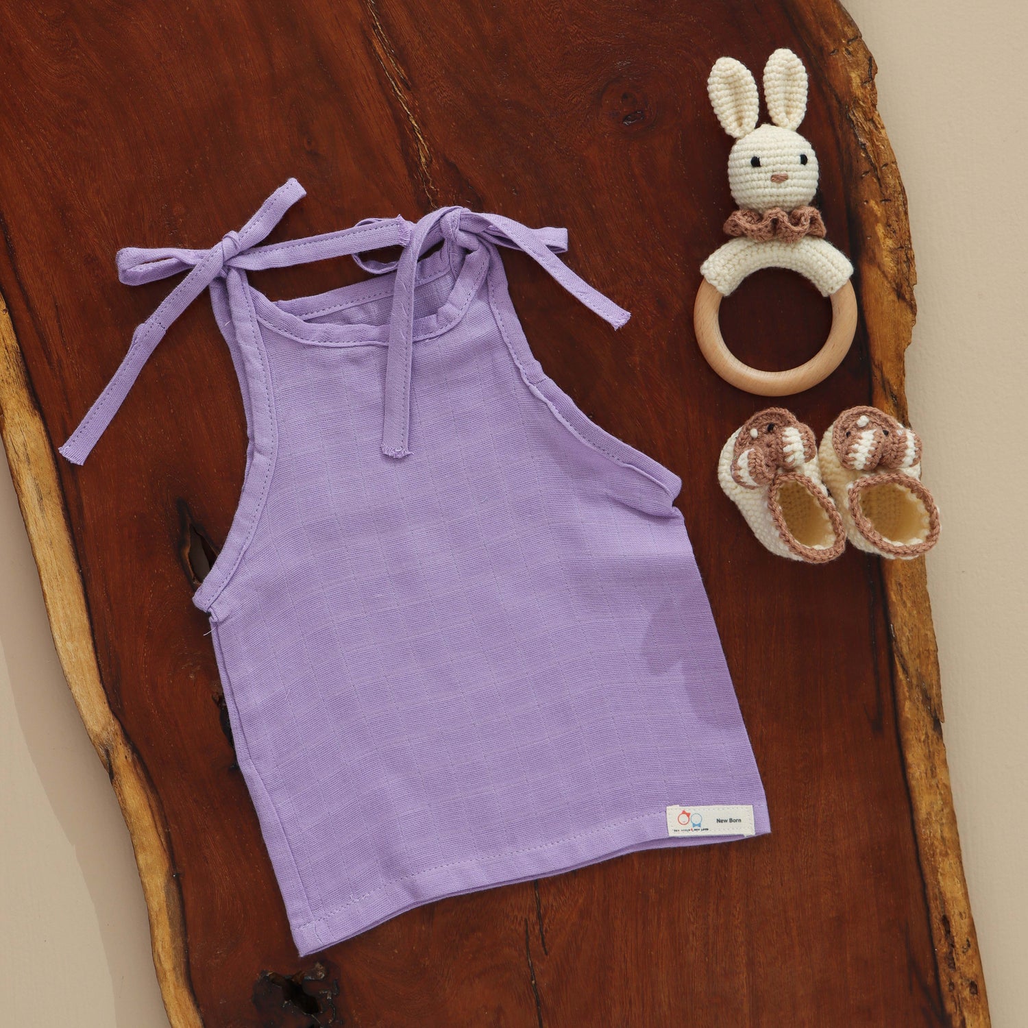 Soft Lilac: Muslin Knot Baby Jabla Boon Babies