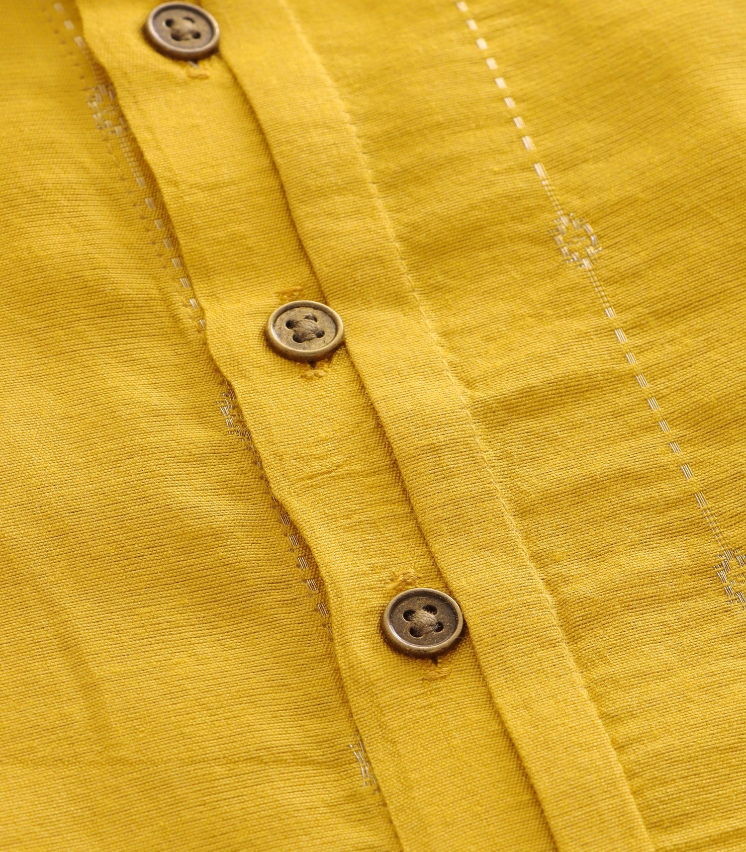 Boys Cotton Mandarin Collar Shirt – Yellow