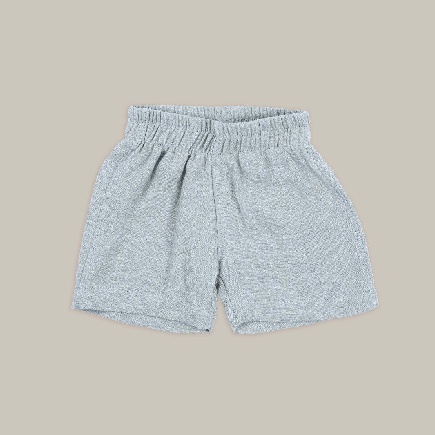 Ash Grey Muslin Shirt & Shorts – Fox Embroidery
