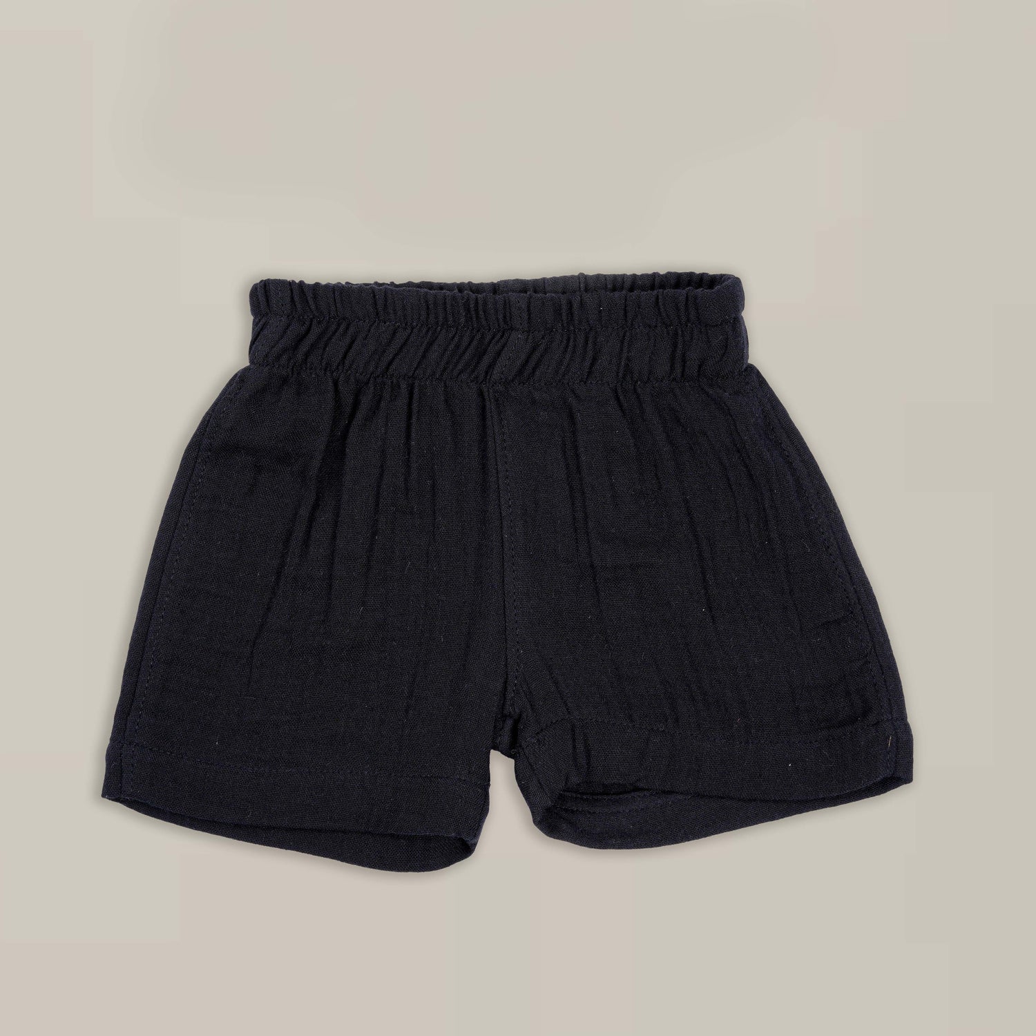 Black Muslin Shirt & Shorts Set – Lion Embroidery