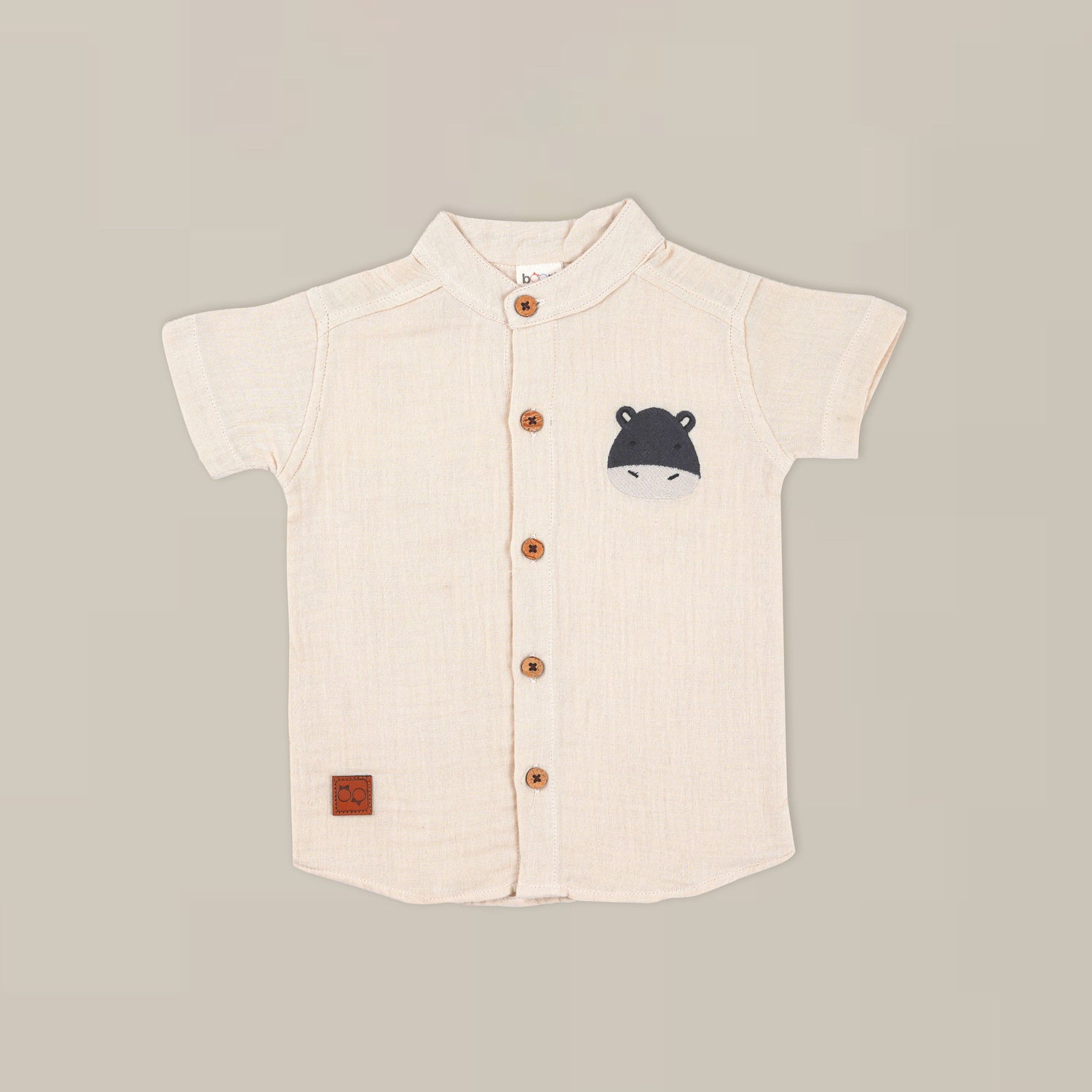 Cream Muslin Shirt & Shorts Set – Hippo Embroidery