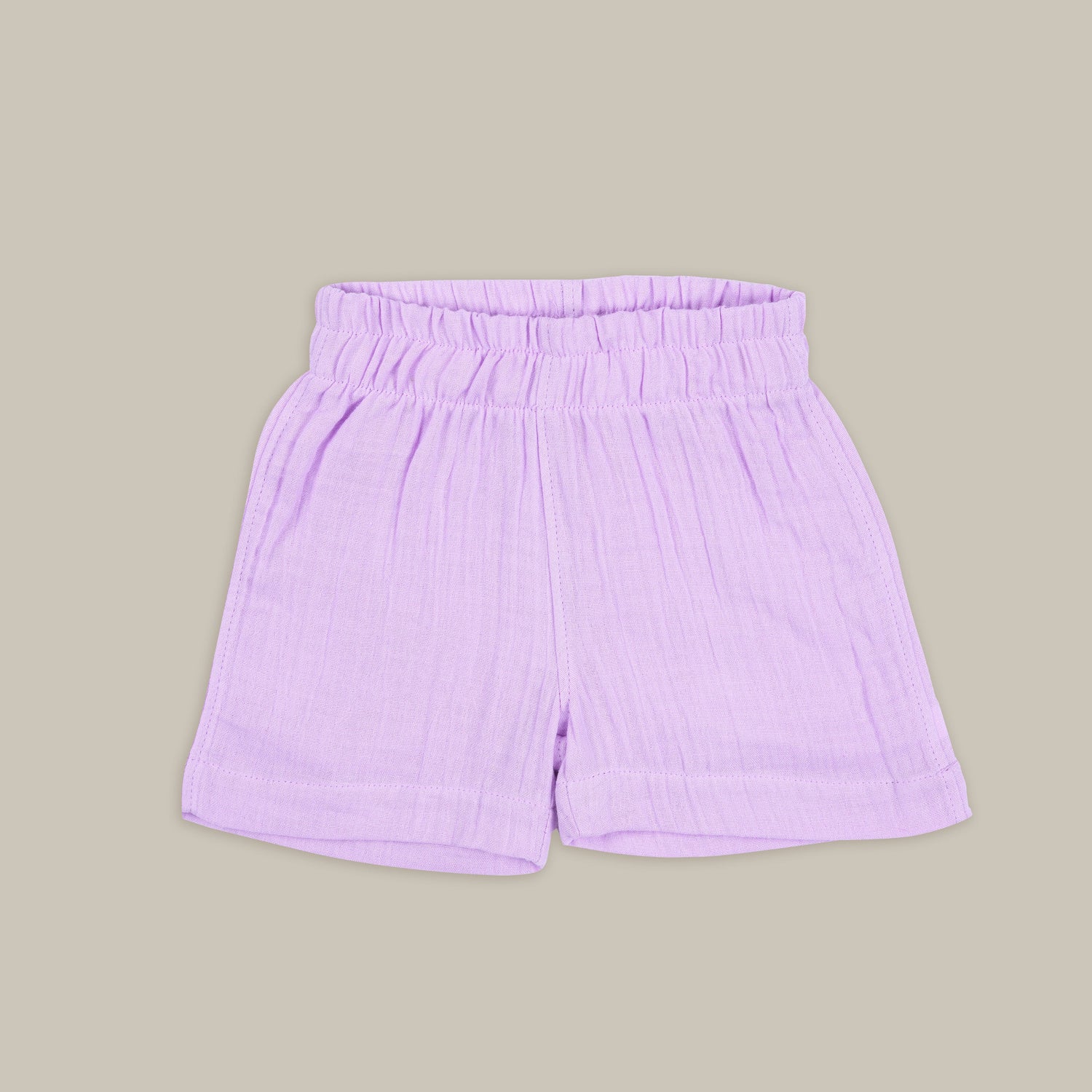 Lilac Muslin Shirt & Shorts – Zebra Embroidery
