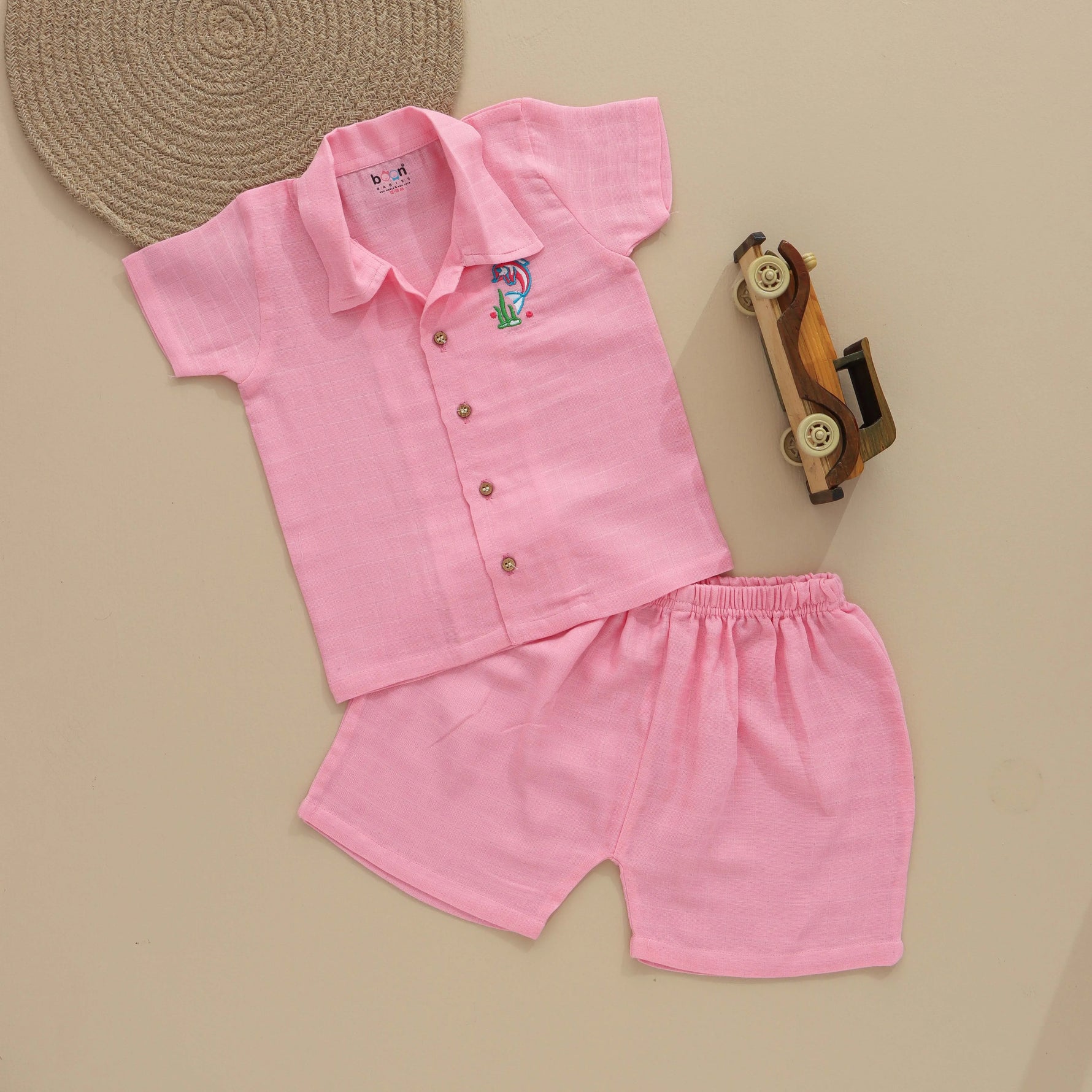 Mini Trendsetter: Boys Stylish Shirt and Shorts Set Boon Babies