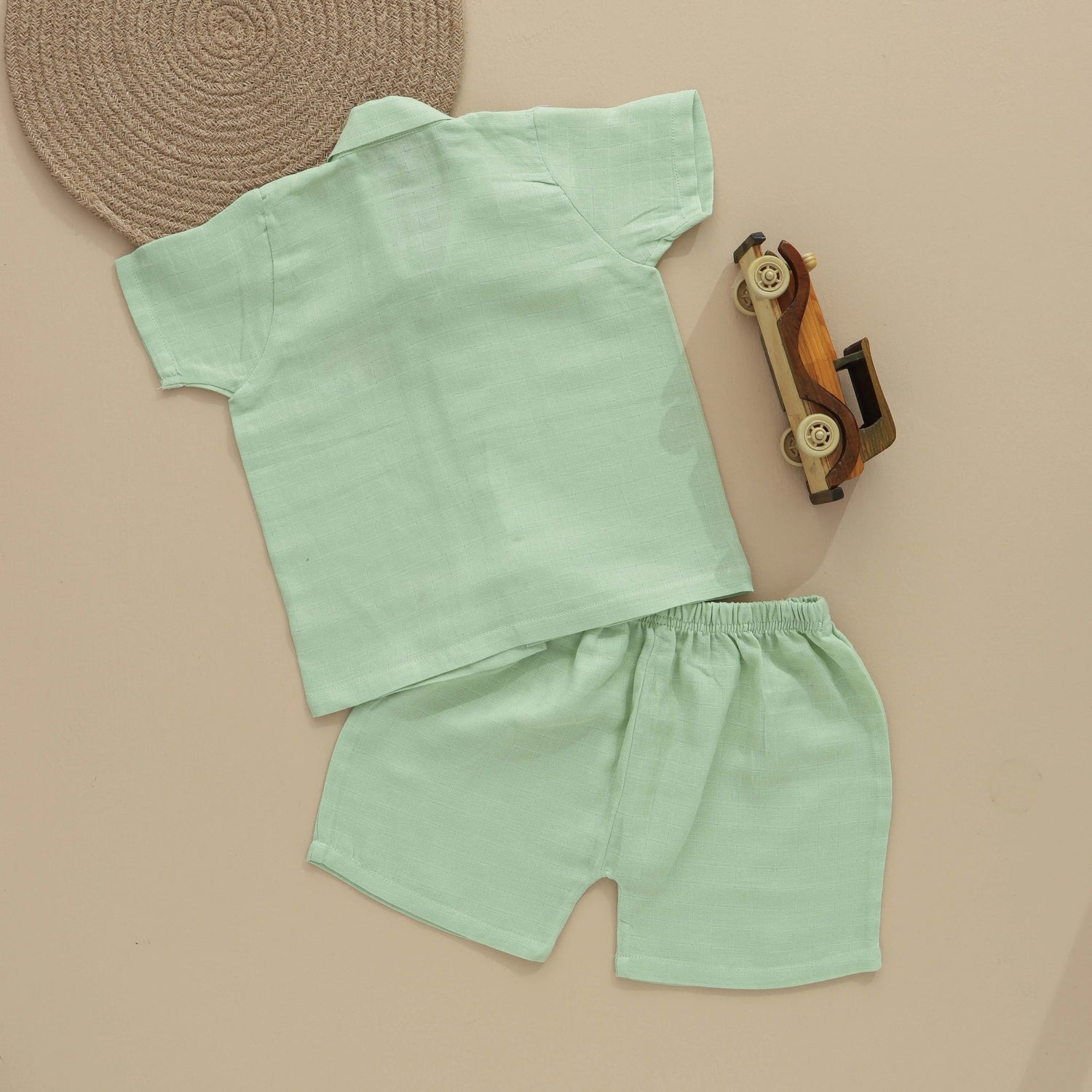 Mini Trendsetter: Boys Stylish Shirt and Shorts Set Boon Babies