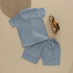 Mini Trendsetter: Boys Stylish Shirt and Shorts Set Boon Babies