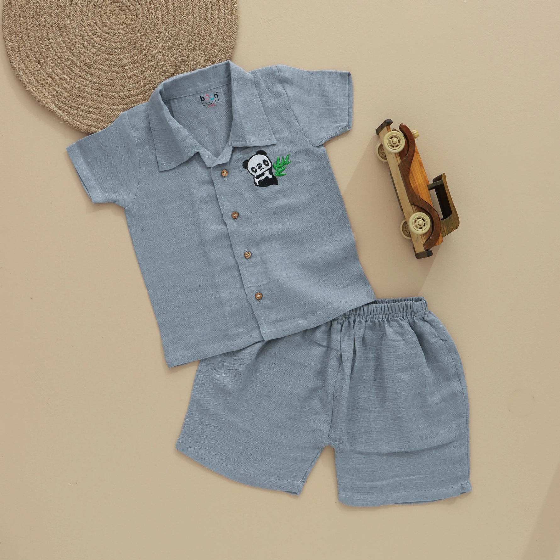 Mini Trendsetter: Boys Stylish Shirt and Shorts Set Boon Babies