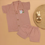 Mini Trendsetter: Boys Stylish Shirt and Shorts Set Boon Babies